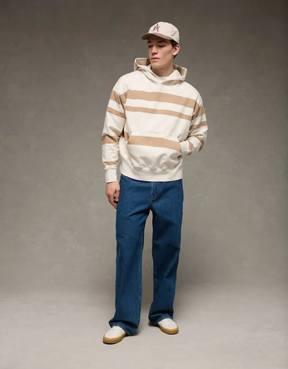 AE Laidback Luxe Relaxed Fit Striped Hoodie