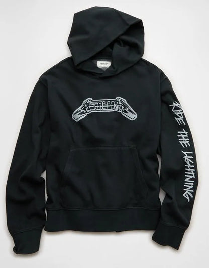 AE Standard Fit Metallica Graphic Hoodie