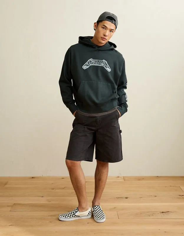 AE Standard Fit Metallica Graphic Hoodie