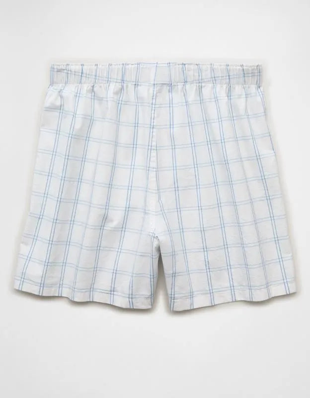 AEO Men's Plaid Stretch Cotton Boxer Short