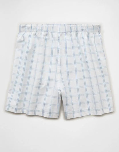 AEO Men's Plaid Stretch Cotton Boxer Short