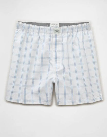 AEO Men's Plaid Stretch Cotton Boxer Short