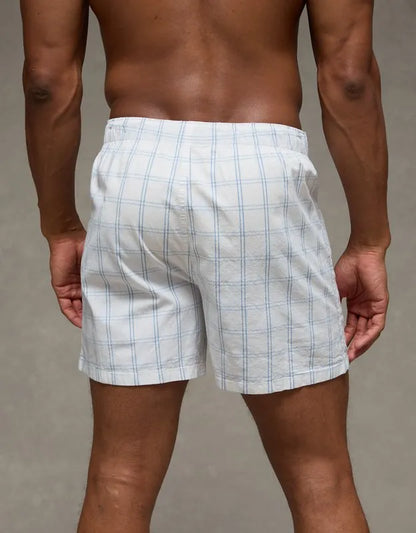 AEO Men's Plaid Stretch Cotton Boxer Short
