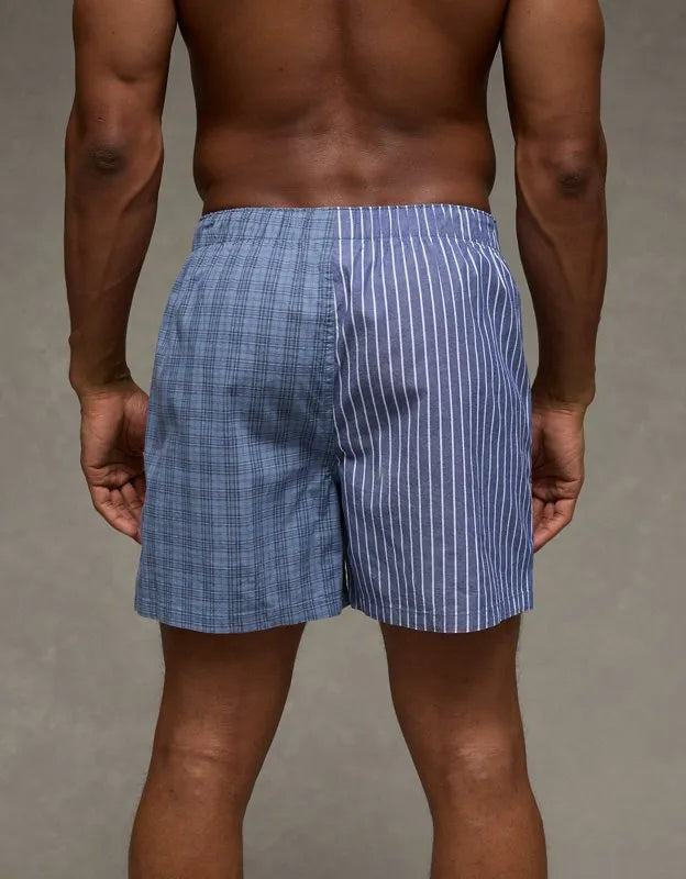 AEO Men's Plaid Stretch Cotton Boxer Short