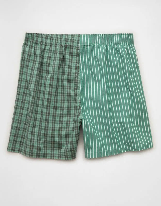 AEO Men's Plaid Stretch Cotton Boxer Short