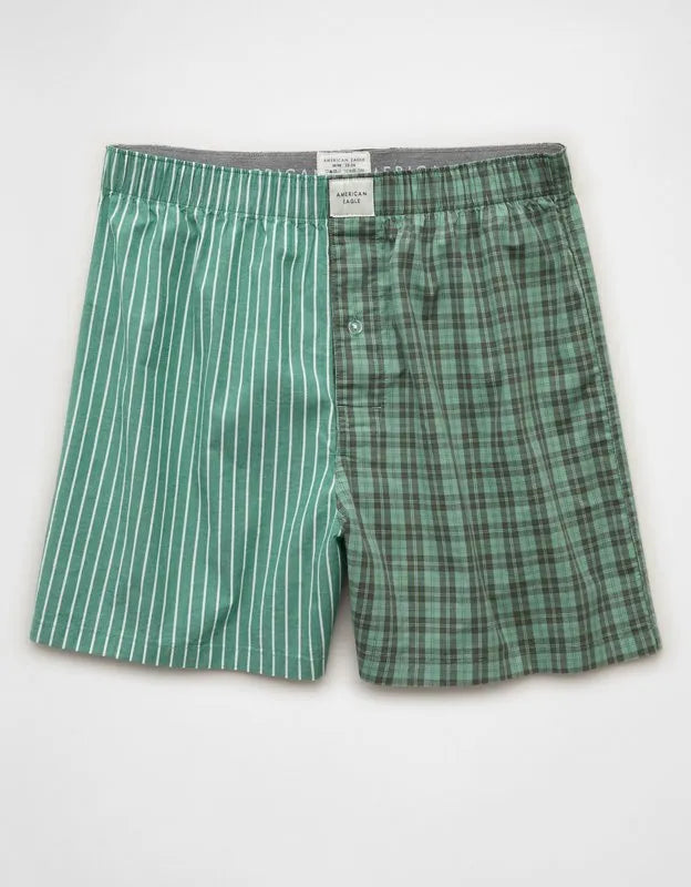 AEO Men's Plaid Stretch Cotton Boxer Short