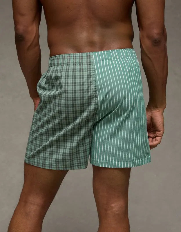 AEO Men's Plaid Stretch Cotton Boxer Short