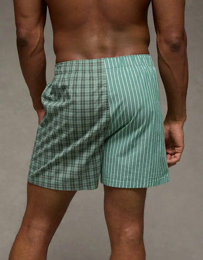 AEO Men's Plaid Stretch Cotton Boxer Short