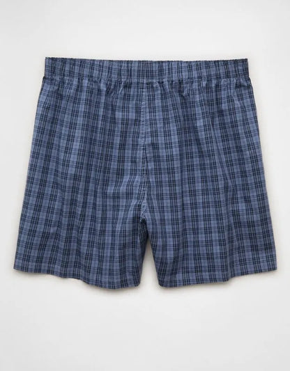 AEO Men's Plaid Stretch Cotton Boxer Short
