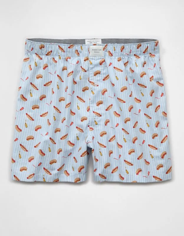 AEO Men's Food Stretch Cotton Boxer Short