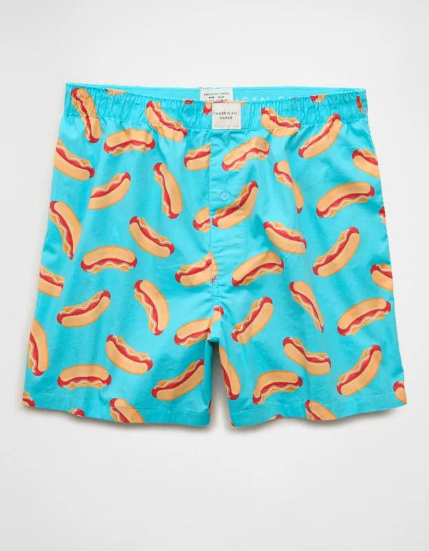 AEO Men's Food Stretch Cotton Boxer Short