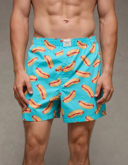AEO Men's Food Stretch Cotton Boxer Short