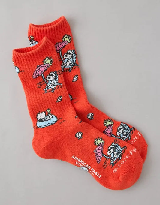 AE Snoopy Beach Crew Socks