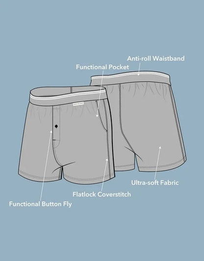 AEO Men's Poplin Plaid Classic Pocket Boxer Short