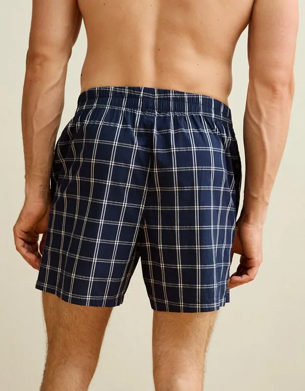 AEO Men's Poplin Plaid Classic Pocket Boxer Short