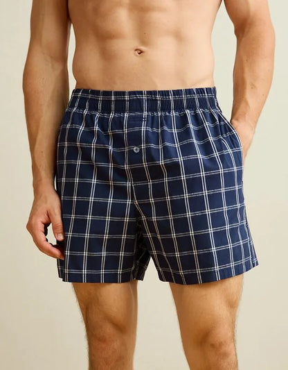 AEO Men's Poplin Plaid Classic Pocket Boxer Short
