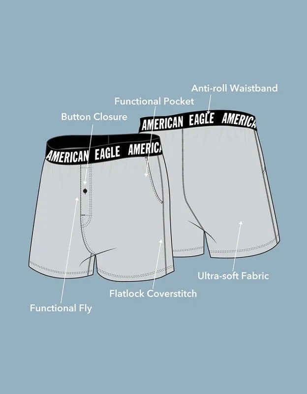 AEO Men's Poplin Classic Pocket Boxer Short