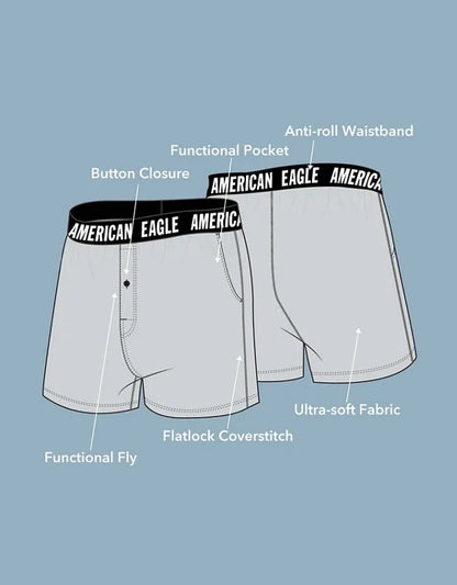 AEO Men's Poplin Classic Pocket Boxer Short