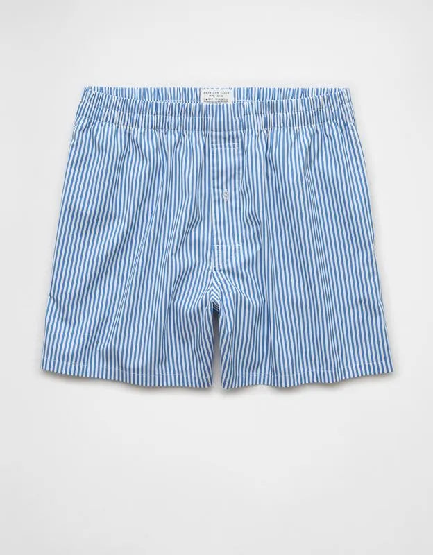 AEO Men's Striped Poplin Pocket Boxer Short