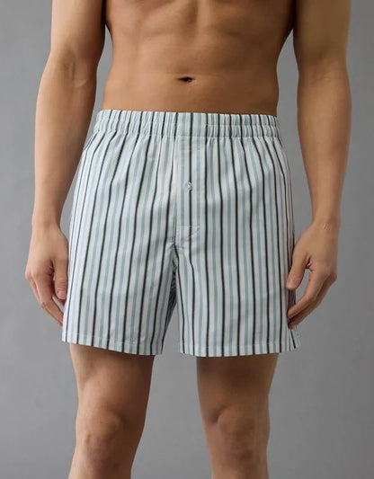 AEO Men's Striped Poplin Pocket Boxer Short