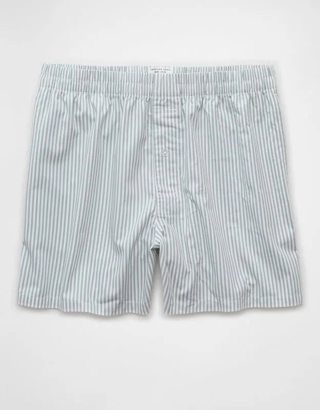 AEO Men's Striped Poplin Pocket Boxer Short