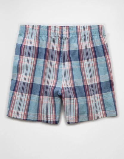 AEO Men's Poplin Plaid Classic Pocket Boxer Short