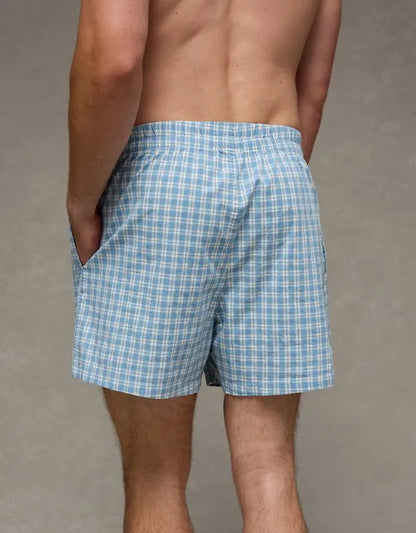 AEO Men's Poplin Plaid Classic Pocket Boxer Short