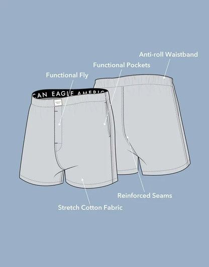 AEO Men's Poplin Classic Pocket Boxer Short