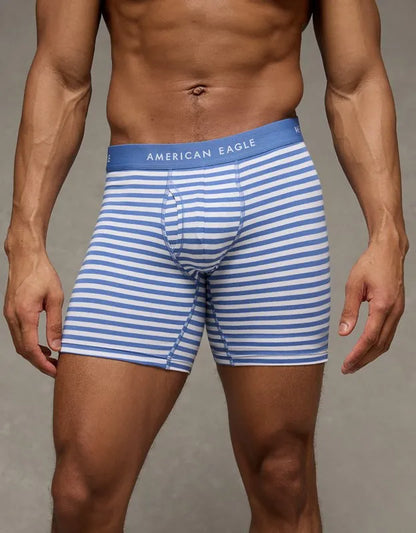 AEO Men's Striped 6" Classic Cotton Boxer Brief