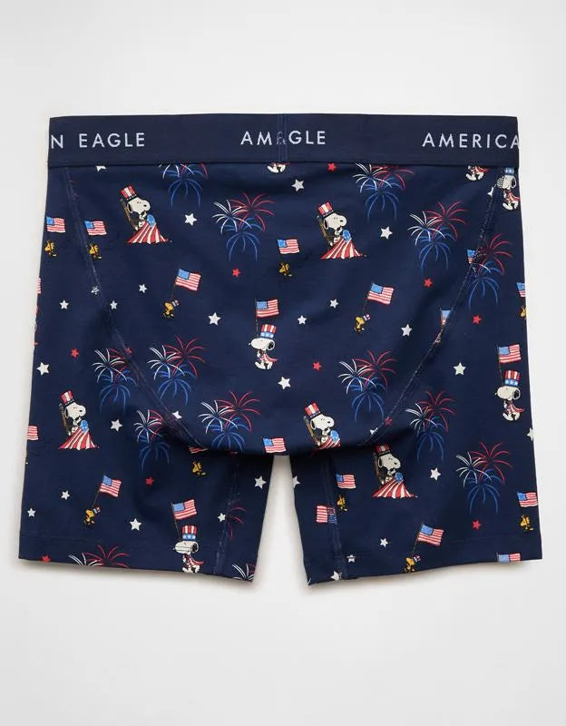 AEO Men's Snoopy 6" Classic Cotton Boxer Brief