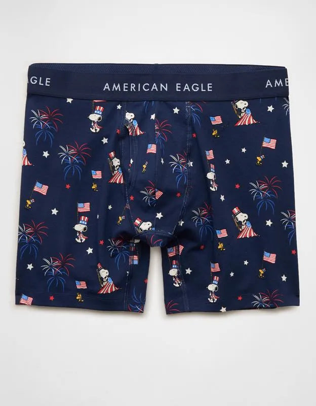 AEO Men's Snoopy 6" Classic Cotton Boxer Brief