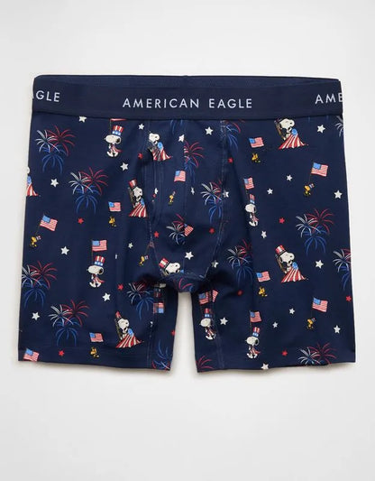 AEO Men's Snoopy 6" Classic Cotton Boxer Brief