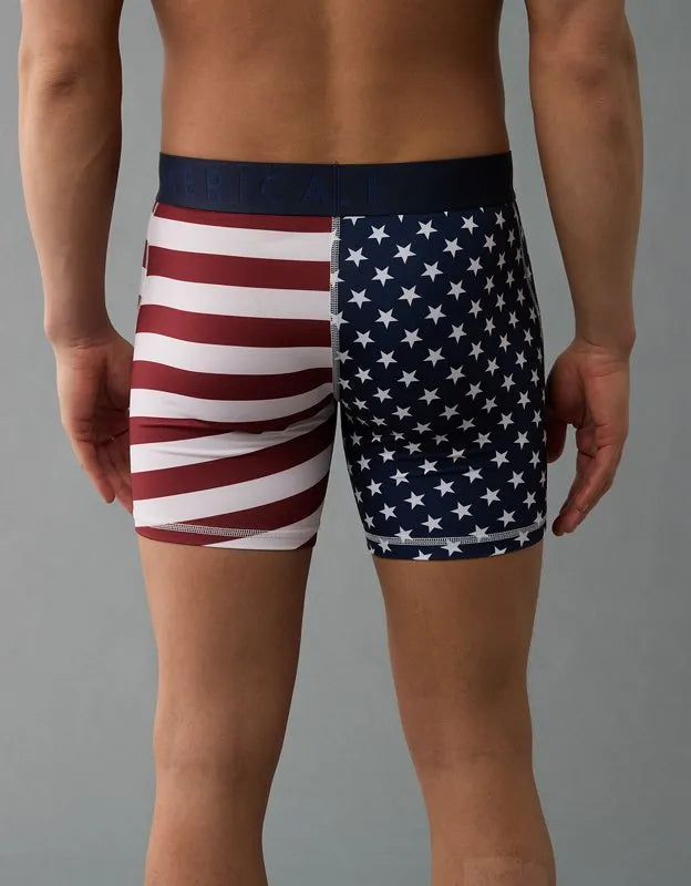 AEO Men's Stars & Stripes 6" Classic Cotton Boxer Brief