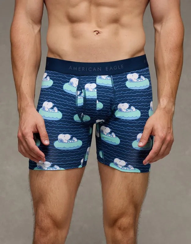 AEO Men's Snoopy 6" Classic Cotton Boxer Brief