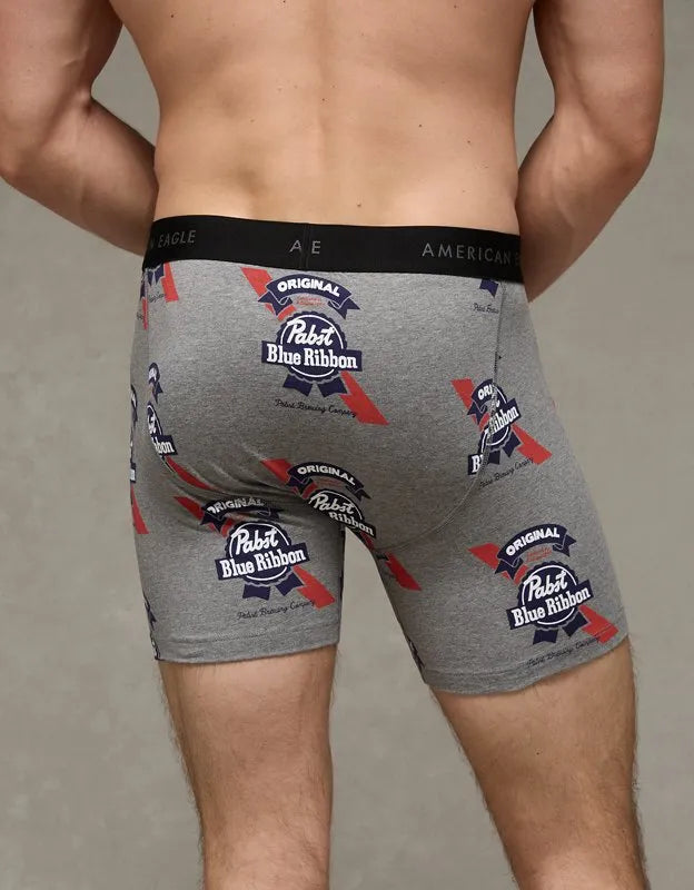 AEO Men's Pabst Blue Ribbon 6" Classic Cotton Boxer Brief