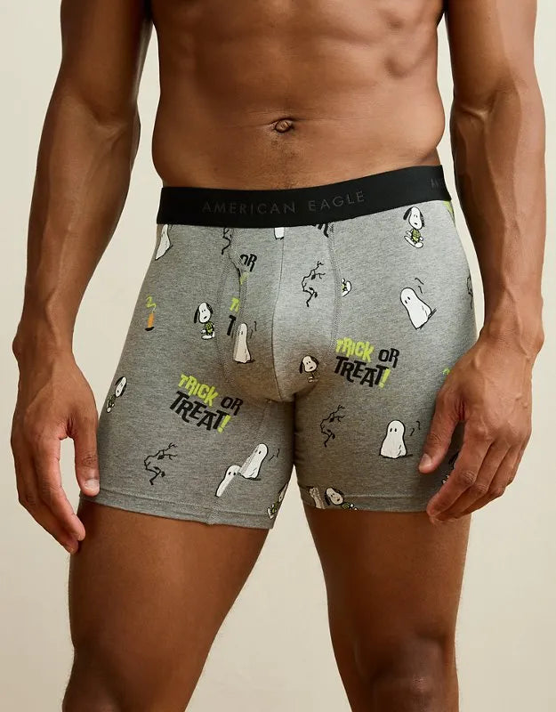 AEO Men's Halloween Snoopy 6" Classic Cotton Boxer Brief