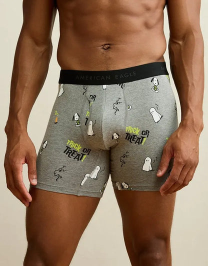 AEO Men's Halloween Snoopy 6" Classic Cotton Boxer Brief
