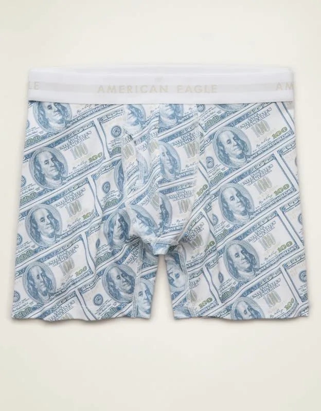 AEO Men's Dollar Bills 6" Classic Boxer Brief