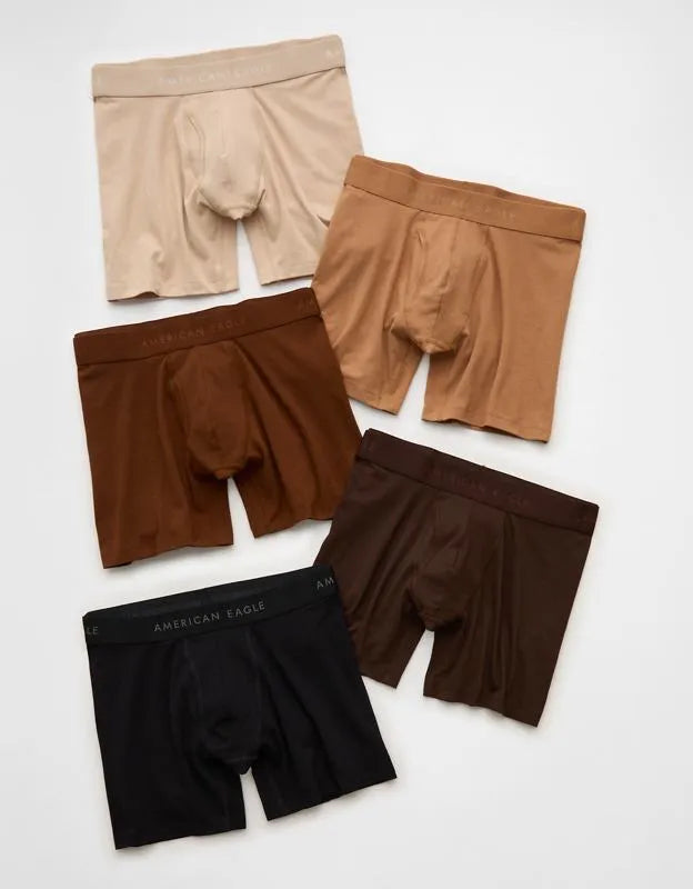 AEO Men's 6" Classic Cotton Boxer Brief 5-Pack