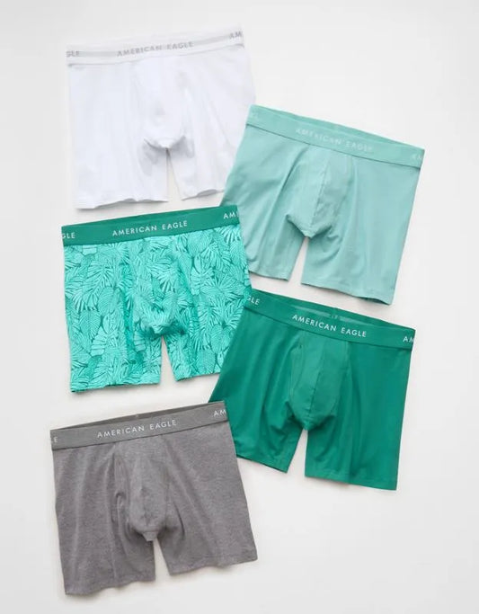 AEO Men's 6" Classic Cotton Boxer Brief 5-Pack