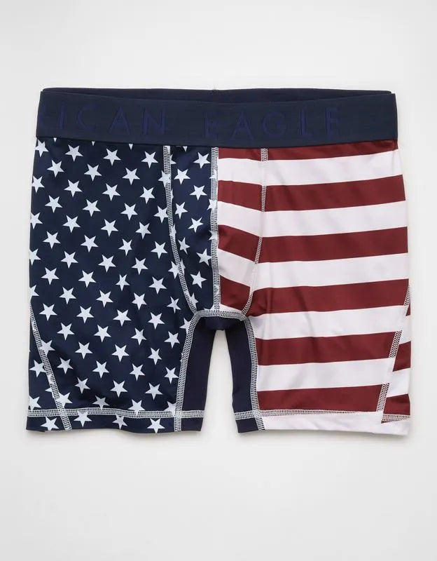AEO Men's American Flag 6" Flex Boxer Brief
