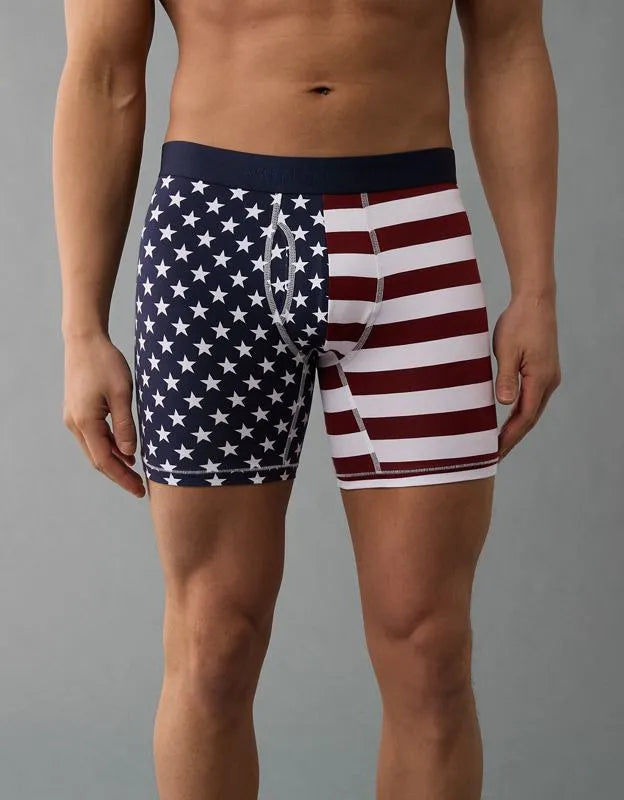 AEO Men's American Flag 6" Flex Boxer Brief