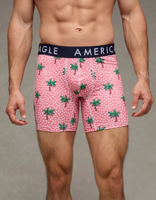 AEO Men's Palm Trees 6" Flex Boxer Brief