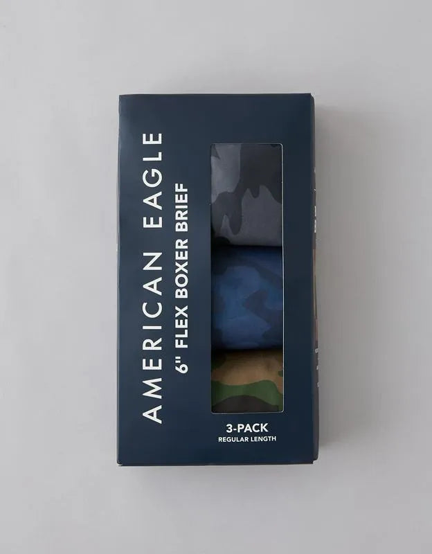 AEO Men's 6" Flex Boxer Brief 3-Pack