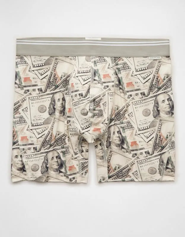 AEO Men's Dollar Bills 6" Ultra Soft Boxer Brief