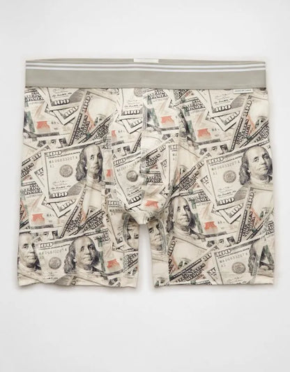 AEO Men's Dollar Bills 6" Ultra Soft Boxer Brief
