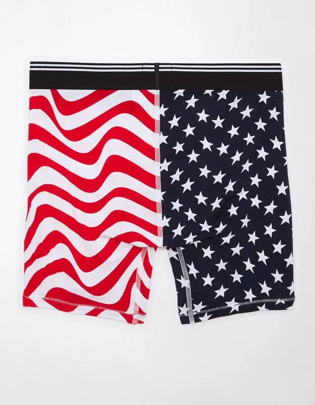 AEO Men's Stars & Stripes 6" Ultra Soft Boxer Brief