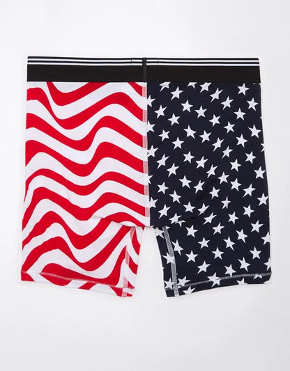 AEO Men's Stars & Stripes 6" Ultra Soft Boxer Brief