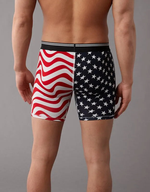AEO Men's Stars & Stripes 6" Ultra Soft Boxer Brief