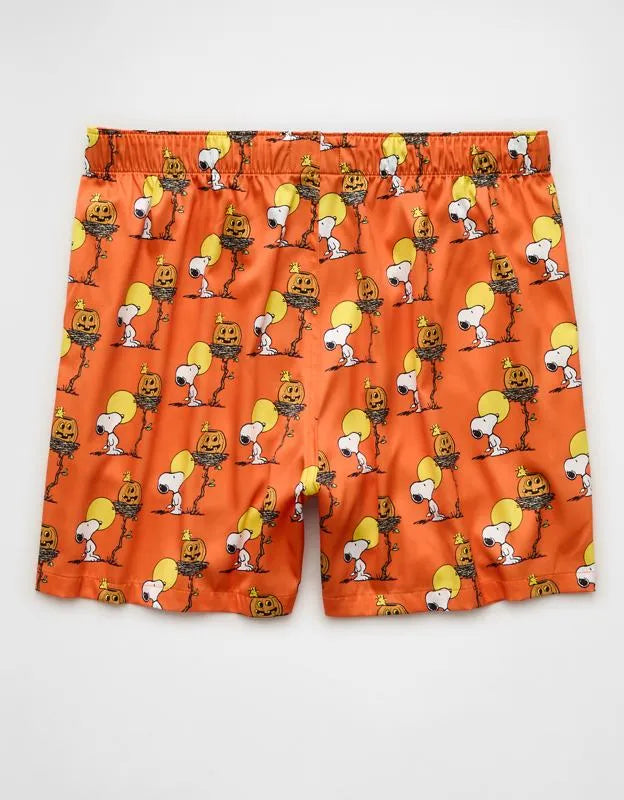AEO Men's Halloween Snoopy Satin Pocket Boxer Short
